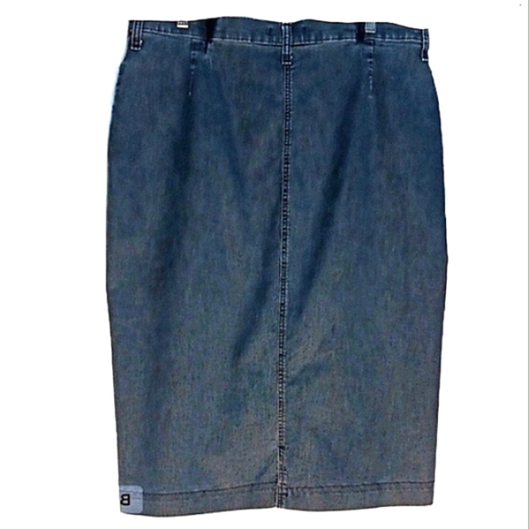 Lee Rider Denim Skirt Straight High Waist Women 14M Altered Fit 35x28 Mid Wash … - Picture 3 of 12